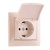 Socket Outlet Earthed - With Protection Cover - FireProof Plastic