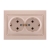 Double Socket Outlet - Earthed - Ceramic