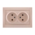 Double Socket Outlet - Without Earth - Ceramic