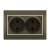 Double Socket Outlet - Earthed - FireProof Plastic