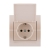 Socket Outlet Earthed - With Protection Cover - Ceramic