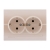 Double Socket Outlet - Earthed - Ceramic