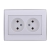 Double Socket Outlet - Without Earth - Ceramic