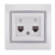 Double Numeric Telephone Socket Outlet (2pcs RJ11)