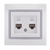 Double Data Socket Outlet (2pcs RJ45Cat 5e  Jack)