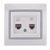 Data+Numeric Telephone Socket Outlet (RJ45 Cat 5e+RJ11)