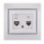 Data+Numeric Telephone Socket Outlet (RJ45 Cat 6+RJ11)