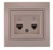 Data+Numeric Telephone Socket Outlet (RJ45 Cat 5e+RJ11)