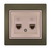 Double Numeric Telephone Socket Outlet (2pcs RJ11)