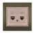 Data+Numeric Telephone Socket Outlet (RJ45 Cat 5e+RJ11)