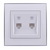 Double Numeric Telephone Socket Outlet (2pcs RJ11)