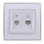 Data+Numeric Telephone Socket Outlet (RJ45 Cat 5e+RJ11)