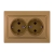 Double Socket Outlet - Earthed - Ceramic