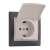 Socket Outlet Earthed - With Protection Cover - Ceramic