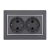 Double Socket Outlet - Earthed - FireProof Plastic