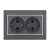 Double Socket Outlet - Earthed - FireProof Plastic