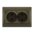 Double Socket Outlet - Earthed - Ceramic