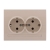 Double Socket Outlet - Earthed - FireProof Plastic