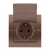 Socket Outlet Earthed - With Protection Cover - Ceramic