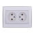 Double Socket Outlet - Without Earth - FireProof Plastic