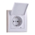 Socket Outlet Earthed - With Protection Cover - Ceramic