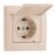 Socket Outlet Earthed - With Protection Cover - Ceramic