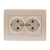 Double Socket Outlet - Earthed - FireProof Plastic
