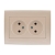 Double Socket Outlet - Without Earth - Ceramic