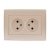 Double Socket Outlet - Without Earth - FireProof Plastic