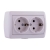 Double Socket Outlet - Earthed - Ceramic