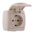 Socket Outlet Earthed - With Protection Cover - Ceramic