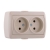 Double Socket Outlet - Without Earth - Ceramic