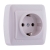 Socket Outlet Earthed - FireProof Plastic