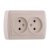 Double Socket Outlet - Without Earth - FireProof Plastic