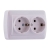 Double Socket Outlet - Earthed - FireProof Plastic