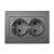 Double Socket Outlet - Earthed - Ceramic