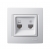 Data+Numeric Telephone Socket Outlet (RJ45 Cat 5e+RJ11)