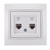 Double Numeric Telephone Socket Outlet (2pcs RJ11)